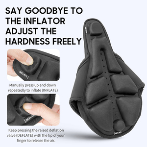 Funda acolchada para asiento de <span class=keywords><strong>bicicleta</strong></span> Airbag para hombres y mujeres, comodidad Extra suave, asiento de <span class=keywords><strong>bicicleta</strong></span> para ejercicio, Compatible con <span class=keywords><strong>Peloton</strong></span> - Product Image 2