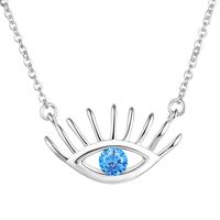Grand collier pendentif yeux maléfiques en argent Sterling 925, accessoires de mode pour femmes, bijoux fins plaqués argent, nouvelle collection