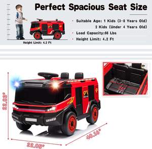 Vente en gros d'usine <span class=keywords><strong>Camion</strong></span> <span class=keywords><strong>de</strong></span> pompiers électrique à batterie 12V pour enfants <span class=keywords><strong>Camion</strong></span> <span class=keywords><strong>jouet</strong></span> <span class=keywords><strong>de</strong></span> combat Voiture télécommandée avec pistolet à eau pour enfants - Product Image 4