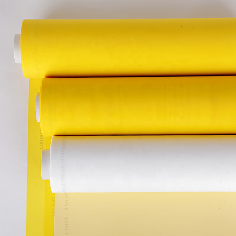 White Yellow Polyester Mesh 300 Mesh 40um Thread Diameter Screen Printing Mesh With 1270mm Width