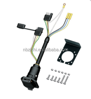 Multi-Tow 4-Wege-Flach-zu-7-Wege-RV-Blattanhänger Kabelbaum adapter 4-poliger Stecker mit Montage halterung