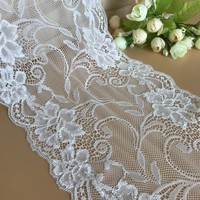 Les fabricants fournissent des sous-vêtements en dentelle blanche tricotée de 18cm de large Accessoires vestimentaires DIY Robe de mariée dentelle extensible