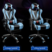 Fauteuil Gamer PC de Bureau Moderne Abordable et de Haute Qualité en Cuir PU avec Repose-Pieds et Fonction Massage
