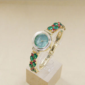 Reloj de Pulsera de Lujo 2024, Oro <span class=keywords><strong>Rosa</strong></span> PVD, Latón, Cuarzo, con Esfera de Cristal, 5mm de Grosor de Caja, Movimiento de Agujas, para Mujer - Product Image 3