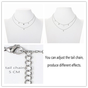 <span class=keywords><strong>Collana</strong></span> a Doppio Strato con Ciondolo <span class=keywords><strong>Luna</strong></span> in Acciaio Inossidabile Placcato Oro Lucidato, Catena a Maglie, Squisita per Donne - Product Image 4