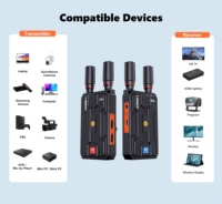 Transmisor de Video Inalámbrico 4K 400M para Todas las Cámaras, Eventos de Grabación en Exteriores, Transmisión en Vivo, Iglesia, 1 Transmisor, 4 Receptores