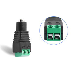 Female DC Power Jack Adapter <b>Socket</b> Connector 5.5*2.1mm <b>Single</b> Phase 2 Pin Terminal for CCTV Camera Electrical Application - Product Image 2