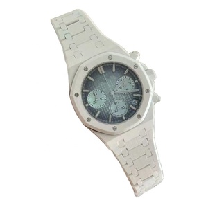 Cadran bleu glace dégradé de remplacement original 26240, entièrement en céramique blanche, 12,3 mm, tout-en-un, mouvement 4401 - Product Image 1