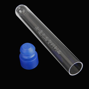 Tianjing <b>Plastic</b> Test <b>Tubes</b> 15x100mm With Blue Caps Transparent PS Laboratory Use - Product Image 2