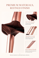 Kit de pinceaux cosmétiques professionnels en poils synthétiques double embout, couleur or rose, 5 pièces, pour le maquillage du visage et des yeux, application de surligneur et de contour