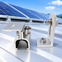 Système de support solaire, kit de fixation en L pour rail en aluminium, pour projet d'installation de panneaux photovoltaïques