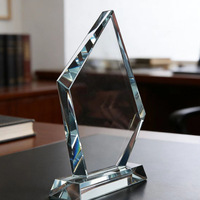 Trophée en cristal transparent en forme d'iceberg pour gravure laser, vente en gros, récompense