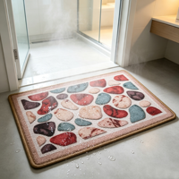 Modern Decorative Printed Tufted Loop Pile Mat Overlocked Edge Hallway Runner Rug Home Carpet Custom Hot Sell