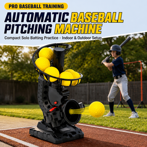 Máquina automática de lanzamiento de béisbol para interiores, lanzador eléctrico de bolas curvas y rápidas para práctica de bateo individual, OEM/ODM de fábrica - Product Image 1