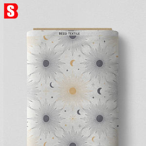 2025SS accepte l'impression numérique personnalisée Liberty Tana Lawn 100% tissu en coton avec des motifs de <span class=keywords><strong>nuit</strong></span> étoilée de lune étoilée imprimés pour les vêtements - Product Image 3