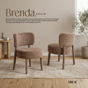 Modern Upholstered Living Room Chair Round Seat Backed Side Chair with Wood Legs Accent <b>Seating</b> for Home Hotel - Product Image 2