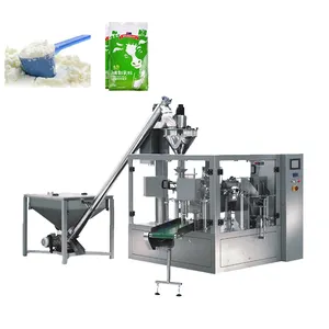 Pulver verpackungs maschine Stand beutel Reiß verschluss beutel Pulver zwickel verpackungs maschine Schnecken pulver füll maschine