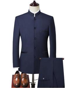 GUOYUXIAO Veste de costume Zhongshan pour homme