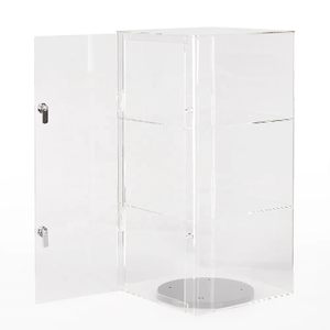 <strong>Rotating</strong> <strong>Cake</strong> Showcase 3 Layers Clear Acrylic Pastry Bakery Display Cabinet Rack Shelf Bakery Display <strong>Stand</strong> - Product Image 2