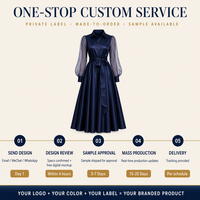 Robe chemise formelle sur mesure en satin, coupe trapèze, longueur genou, pour tenue de travail d'entreprise, fête, anniversaire - Marque LANZI