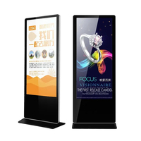 Kiosque publicitaire à écran tactile LCD de 50 pouces pour centre commercial, restaurant, centre commercial, moniteur d'affichage FloorStand avec application vidéo