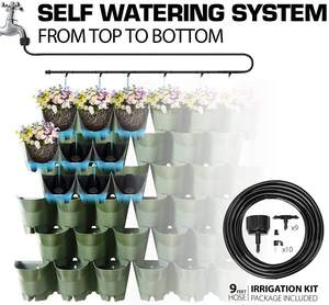 Pots <span class=keywords><strong>de</strong></span> fleurs suspendus à fixation murale verticale avec irrigation goutte à goutte, auto-arrosants, vente en gros d'usine LUYI - Product Image 4