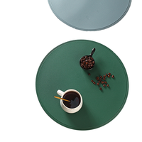 Meida Set de table circulaire en cuir PU de luxe, texturé, imperméable et résistant à la chaleur, vente en gros, direct usine