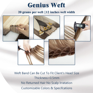 Honest Hair Soft para Genius Weft Russian 12A Remy Extensiones de cabello humano Virgen Europea teñida Color claro recto Proveedor alto - Product Image 5
