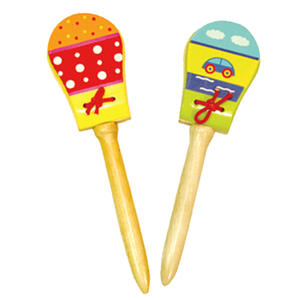 Orff 바순 장난감 나무 긴 손잡이 캐스터네츠 어린이 타악기 도매 악기 액세서리 - Product Image 3