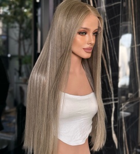 Perruques Lace Front HD Transparentes en Cheveux Humains Vierges Remy de Grade 12A avec Mèches <span class=keywords><strong>Châtain</strong></span> <span class=keywords><strong>Cendré</strong></span> Froid et Raie Libre pour Femmes - Product Image 4