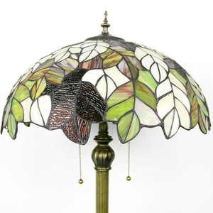 Lámpara de Pie Tiffany LongHuiJing de 16 Pulgadas con Diseño de Hoja de Arce, Vidrio Teñido Multicolor, Base de Resina, Pantalla LED, E27 - Product Image 5