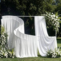 Support métallique incurvé en forme de S, support de décoration pour mariage et événements, cadre de décoration suspendu pour scène