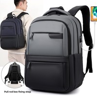 Sac à dos d'affaires multifonctionnel étanche de grande capacité pour hommes Sac pour ordinateur portable à double épaule résistant à l'eau pour hommes