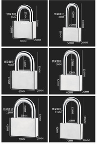 304 נירוסטה keyed בטיחות מנעול עמיד למים חלודה עמיד בפני 30-60 מ "מ מנעול ארונות ימיים - Product Image 6