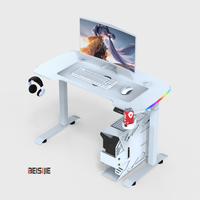 Bureau de jeu de nouvelle génération avec hauteur réglable et accessoires de jeu intégrés pour une configuration de jeu complète