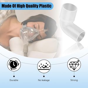 Connecteur universel pour tuyau CPAP, adaptateur coudé pour tube CPAP, compatible Res Med, Res Pironics, Res Vent, etc., accessoires CPAP - Product Image 3