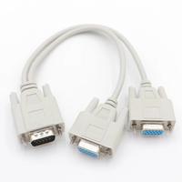ANNXIN Kabel VGA Y Splitter 1 Jantan ke 2 Betina HD15 15 Pin Duplikator Monitor untuk Layar Ganda Signage Kelas Grosir