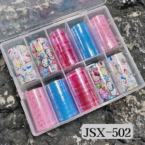 Película holográfica pegatinas de <span class=keywords><strong>uñas</strong></span> lindos dibujos animados Cinnamoroll <span class=keywords><strong>Hello</strong></span> <span class=keywords><strong>Kitty</strong></span> lámina de transferencia para manicura francesa - Product Image 3