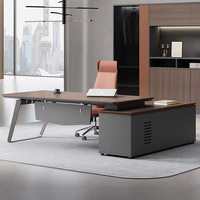 Escritorio de oficina de panel de madera moderno simple Escritorio grande ejecutivo Nuevo uso comercial de lujo ligero