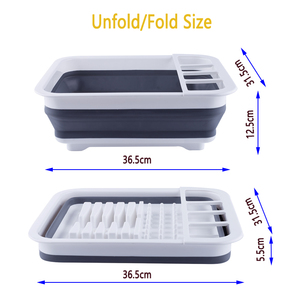 Xách tay ráp nhựa món ăn drainer giá nhà bếp lưu trữ bát giá cho ly tấm bát đũa gấp bát giá - Product Image 5