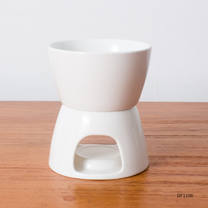 Ensemble de pots à fondant suisse au chocolat, 4 pièces, en céramique blanche, bon marché, vente en gros - Product Image 5
