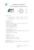 1.5uF X7R 100V CT52 Disc Feedthrough SMD Capacitor with EMI Filtering for High-voltage High-frequency Circuits