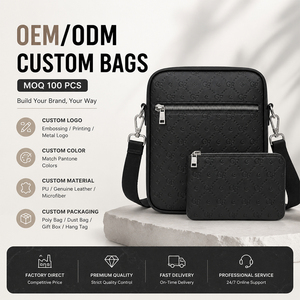 กระเป๋าคาดลำตัวหนัง PU สำหรับผู้ชาย GORFIA OEM ODM  กระเป๋าสะพายข้างแบบมีช่องใส่ของขนาดเล็ก  กระเป๋าเดินทางลำลองสำหรับใช้ในชีวิตประจำวัน  รับสกรีนโลโก้ตามสั่ง - Product Image 1