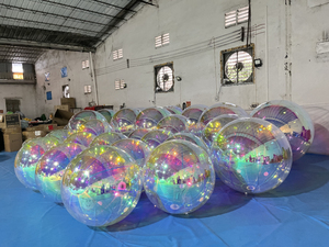 Bola de Espejo Inflable Brillante a Precio de Fábrica, Bola de Espejo Inflable Colorida de Tamaño Personalizado para <span class=keywords><strong>Alquiler</strong></span> en Fiestas y Bodas - Product Image 1
