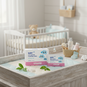 TTO 12 lingettes nettoyantes douces pour le contour des yeux des bébés, antibactériennes, emballées individuellement, à la vitamine E, démaquillantes, à l'huile d'arbre à thé - Product Image 3