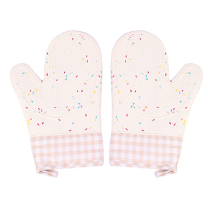 Gants en silicone résistants à la chaleur, anti-brûlure et antidérapants, gants de cuisine rembourrés en coton, gants en silicone épais pour la pâtisserie - Product Image 1