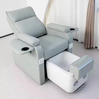 Fauteuil de massage électrique pour pédicure, salon de beauté, canapé de pédicure, lit de bain de pieds inclinable avec système de jets sans tuyauterie et bain à remous