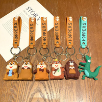 Llavero de muñeco de juguete de la serie Explosions Beaver Transformation Plan, divertido, lindo, con diseño de mascota y coche, creativo, para parejas y como colgante para mochila escolar