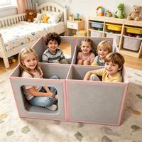 Kit de maisonnette magnétique en fibre de polyester écologique réutilisable - Ensemble de construction modulaire STEM pour l'apprentissage - Cadeau de Noël pour enfants