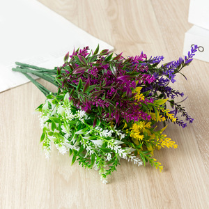 WFR101, venta al por mayor de estilo de París, ramo de plantas realistas, flores artificiales de lavanda púrpura, simulación de hierba de <span class=keywords><strong>Acacia</strong></span>, <span class=keywords><strong>flor</strong></span> de planta - Product Image 2